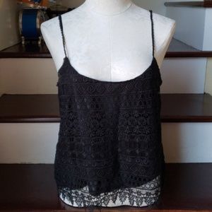 Black lace tank top